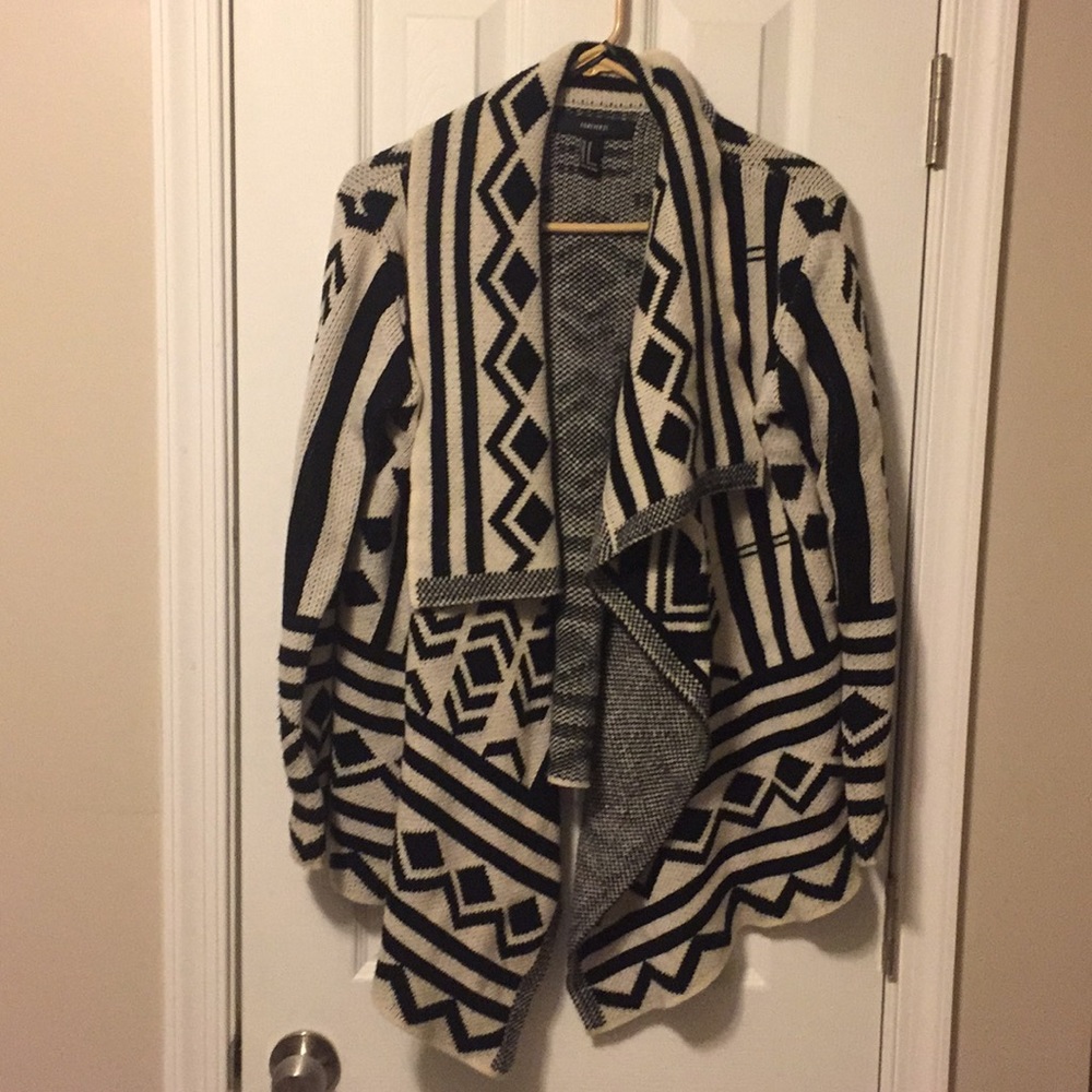 Aztec printed cardigan